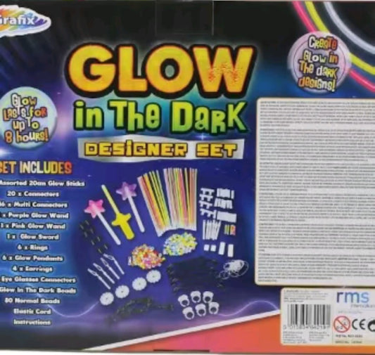 Glow In The Dark Designer Set – Creative Art Kit for Kids Ages 7+ | Create Illuminated Glow Designs